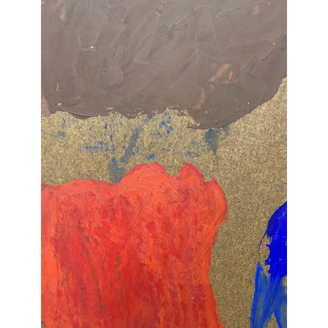 Sylvia Rutkoff (1919-2011) c.1960s “Crossed Arms” Acrylic on Masonite 36x42 period frame Unsigned Collection acquired from...
