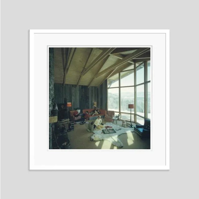 Modern On the Sugarbush Slopes 1960 by Slim Aarons Framed C-Print For Sale - Image 3 of 3