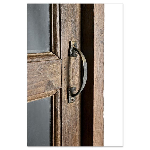 Large Solid Wood Display Case with Sliding Doors For Sale - Image 6 of 10