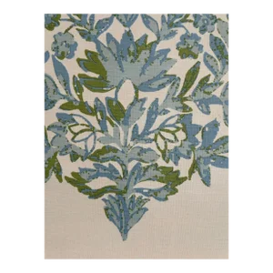 Thibaut Hand Printed Linen Blend Fabric Ridgefield 2 Yards in Spa Blue