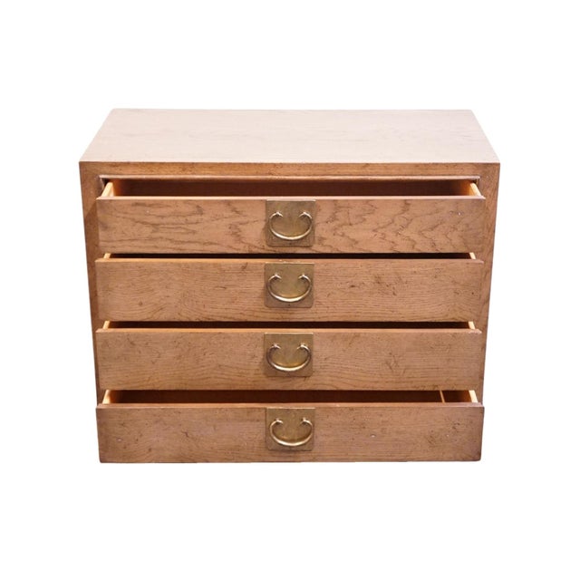 Late 20th Century Mount Airy Solid Ash Italian Neoclassical Tuscan Style 36" Four Drawer Low Chest / Nightstand 1783 For Sale - Image 5 of 13