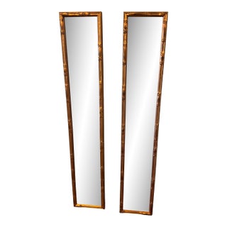 Faux-Bamboo Mirrors - A Pair For Sale