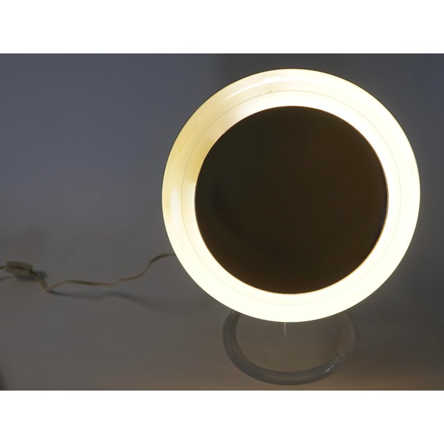 Silver Vintage Rialto New York Lucite Lighted Vanity Mirror- Magnifying/Standard Setting For Sale - Image 8 of 10