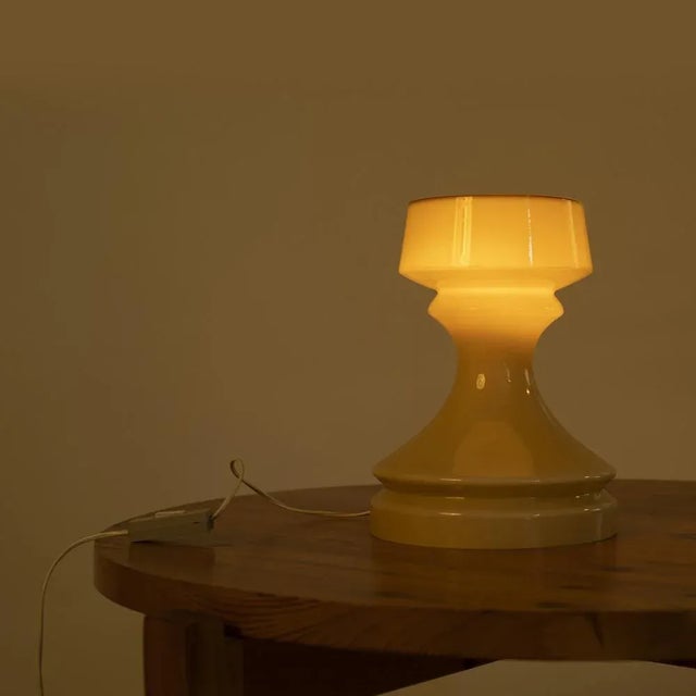 Postmodern Glass Chess Table Lamp by Ivan Jakes, Czechoslovakia, 1970s For Sale - Image 4 of 7
