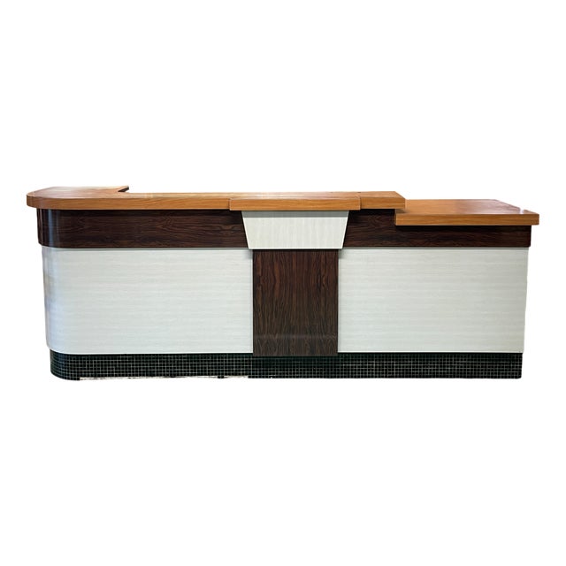 Formica Bar Counter with Rounded Corners, 1960s For Sale
