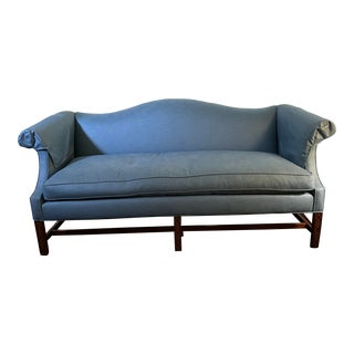 Late 20th Century Chippendale Camelback Sofa For Sale