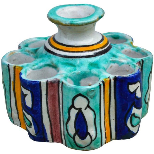 Ceramic Colorful Moroccan Ceramic Catchall For Sale - Image 7 of 9