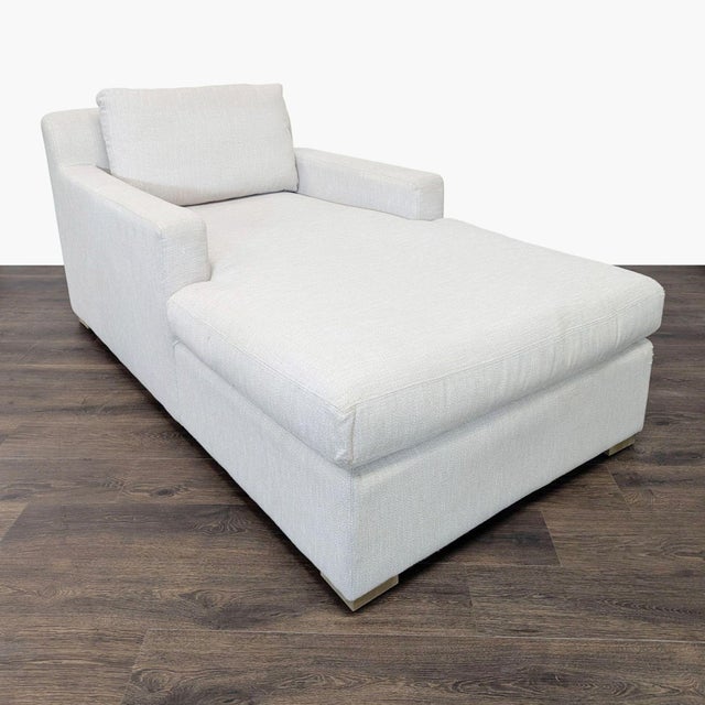 Modern Restoration Hardware Modern Chaise For Sale - Image 3 of 7