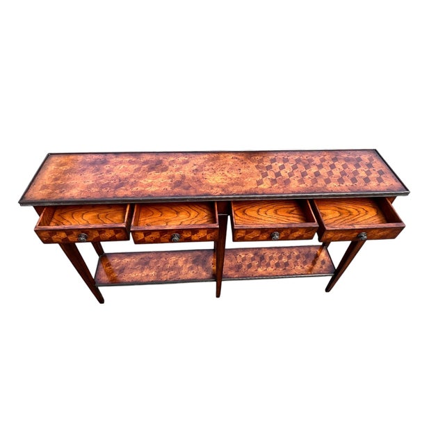 Late 20th Century Theodore Alexander Parquetry Console / Sofa Table For Sale In New York - Image 6 of 16