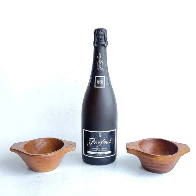 Arthur Umanoff 1960s Taverneau Wood Snack Bowls in the Style of Arthur Umanoff, Set of 2 For Sale - Image 4 of 9
