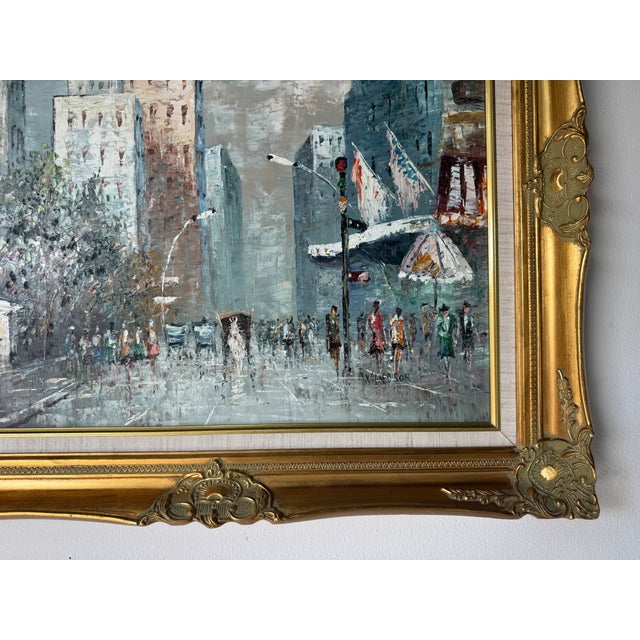 Vintage Windsor Impressionist Cityscape Oil on Canvas Painting – Framed For Sale - Image 9 of 11