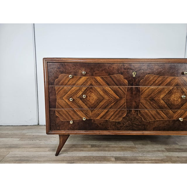Art Deco Chest of Drawers with Glass Top, 1950 For Sale - Image 10 of 18