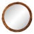 Vintage French Twisted Rattan Round Wall Mirror, 1970s For Sale