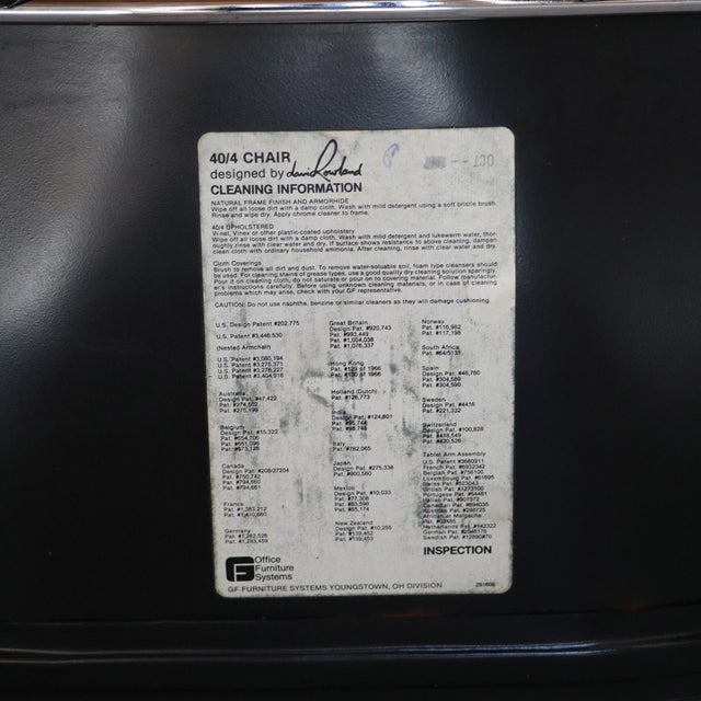 1960s 40/4 Stackable Chair by David Rowland for Gf Furniture - Modernist For Sale - Image 9 of 16