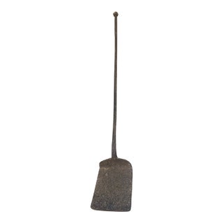 Large Antique 18th Century Thick Wrought Iron Dutch Fireplace Shovel Tool 1700s For Sale