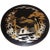 Trouvailles Gold and Silver Leaf Asian Style Table For Sale