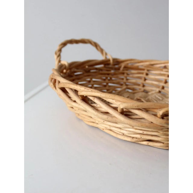 Vintage Wicker Basket For Sale - Image 6 of 13