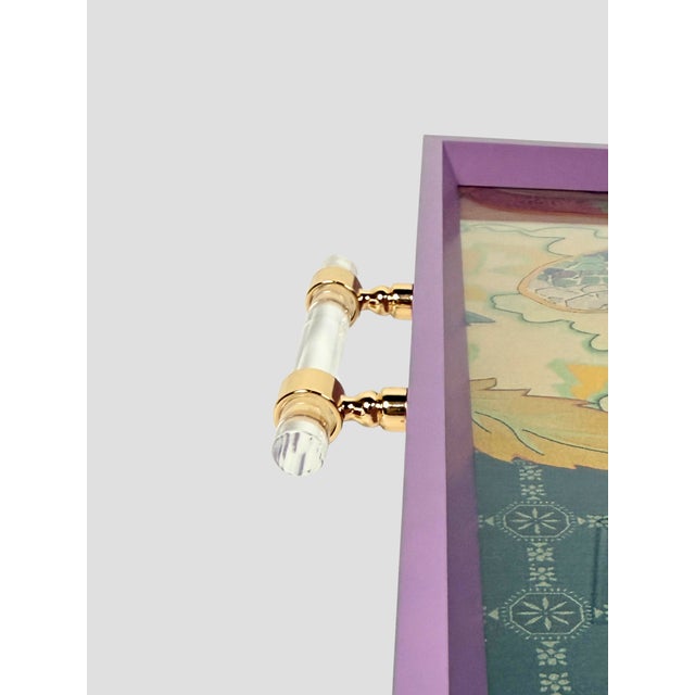 Osborne & Little Trebah Velvet Tray Acrylic Handles For Sale - Image 9 of 10