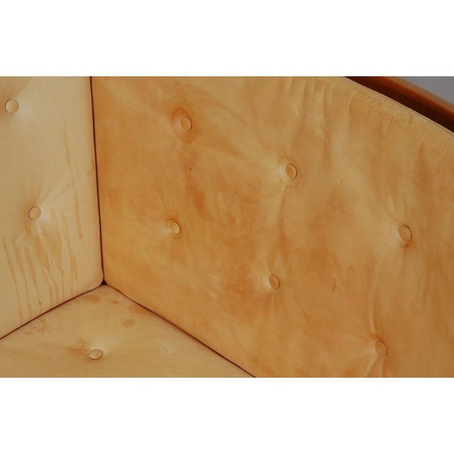 Spoke-Back Sofa in Natural Leather by Børge Mogensen, 1980s For Sale - Image 12 of 18