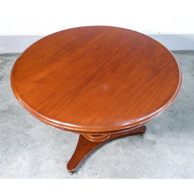 Sailing Side Table in Mahogany with Wheels For Sale - Image 5 of 10