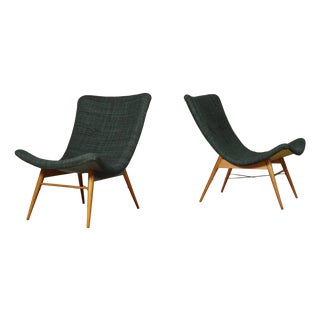 Lounge Chairs by Miroslav Navrátil for Český Nábytek, Former Czechoslovakia, 1950s, Set of 2 For Sale