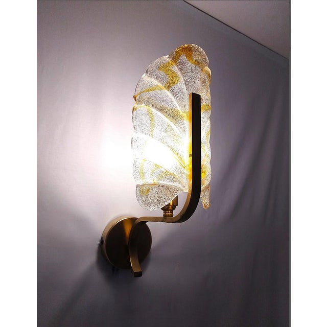 Gold Murano Glass Wall Light by Carl Fagerlund, 1970s For Sale - Image 8 of 11
