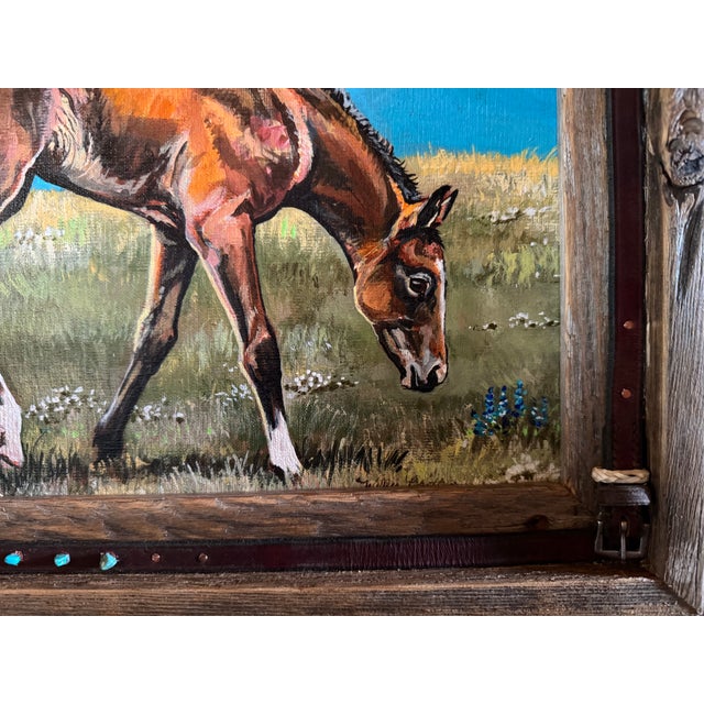 Wood "Que Curiosa" ~ Willie Britt, Original Acrylic Painting. For Sale - Image 7 of 8