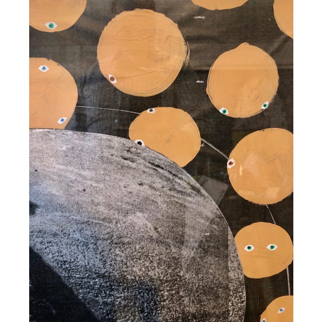 Plastic Scoli Acosta, Scoli Acosta Large Contemporary Mixed Media Painting LA Art Red Planet Collage, 2006 For Sale - Image 7 of 18