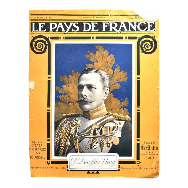 1916 "Le Pays De France" French Magazine Cover For Sale