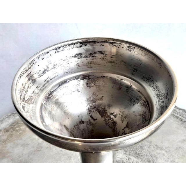 Vintage Silver Plated Pedestal Cake Stand by Sheridan Silver For Sale - Image 12 of 14