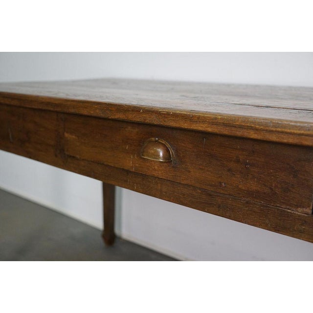 Antique French Oak Farmhouse Dining Table, Late 19th Century For Sale - Image 6 of 15