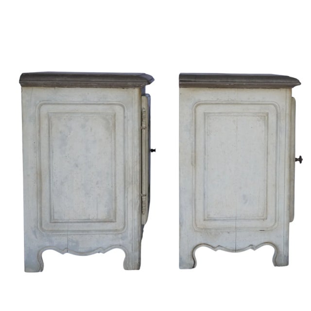 White French Provincial Handmade Oak Nightstands For Sale - Image 8 of 14