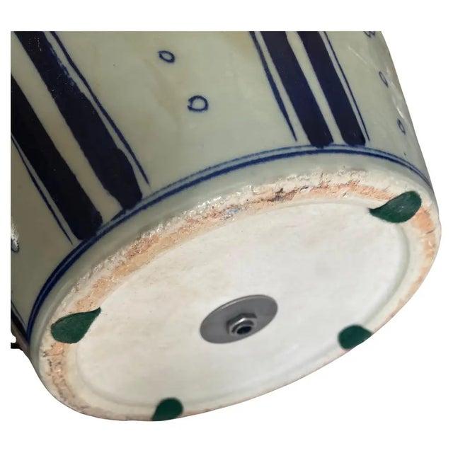 Chinoiserie Blue and White Porcelain Ginger Jar Table Lamp Landscape Motif For Sale - Image 16 of 16