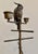 Metal 19th Century Bronze Parakeet Perch Matches or Inkwell Candlestick Holder For Sale - Image 7 of 10