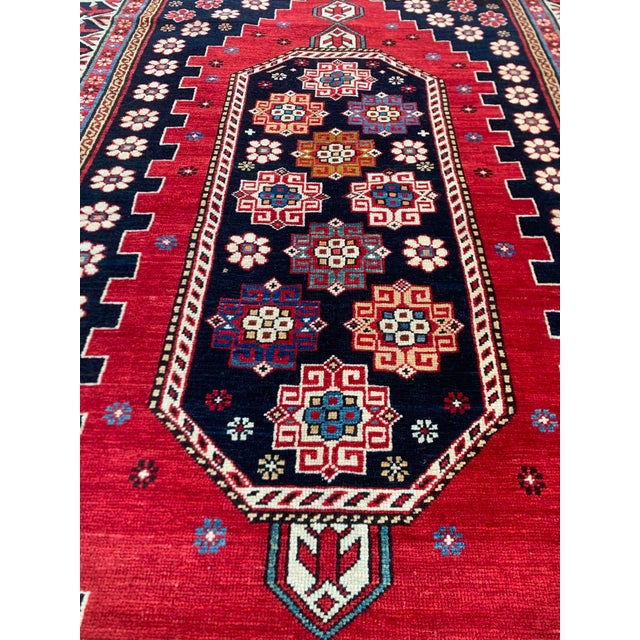 Antique Shahnazari Shirvan Caucasian Rug 3'9" X 6'4" Circa 1870 For Sale - Image 12 of 14