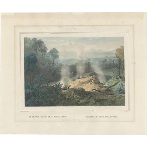 Crater of Pulu-Sari, 1845, Paper For Sale