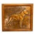 Vintage Hand Hammered Copper Boxer Plaque For Sale