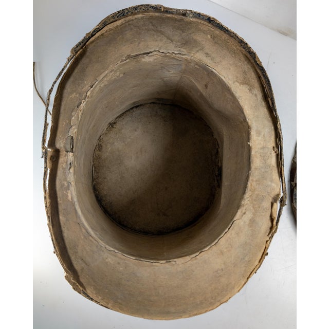 19th Century American Folk Op Art Wallpaper Bandbox in Top Hat Form For Sale - Image 11 of 13