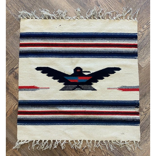Textile 1940s Native American Style Wall Hanging For Sale - Image 7 of 7