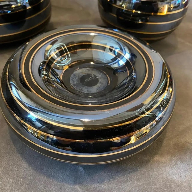 1950s Set of Three Mid-Century Modern Italian Ceramic Desk Accessories For Sale - Image 11 of 12