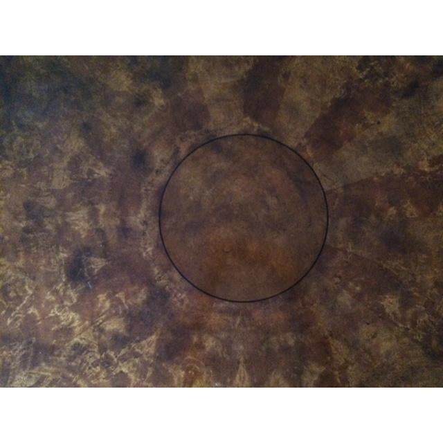 Wood Gorgeous Theodore Alexander Essential Mahogany Flame Wood Round Extension Table- 57"round Extends to 82" Round For Sale - Image 7 of 12