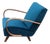 Bentwood Armchair in Teal Velvet by Jindrich Halabala, 1930s For Sale