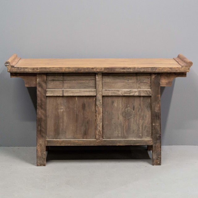 Late 20th Century Chinese Elm & Mixed Hardwood Console / Sideboard For Sale - Image 14 of 14