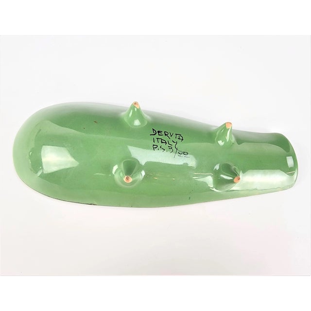 Mid-Century Deruta Italian Hand-Painted Ceramic Abstract Art Platter, 9" For Sale - Image 10 of 11