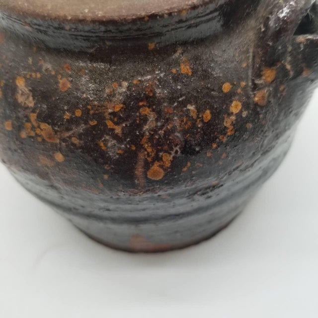 Antique-Style Japanese Black Pottery Jar For Sale - Image 12 of 18