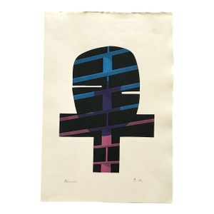 Ronald King Signed Screenprint Persoun 1967