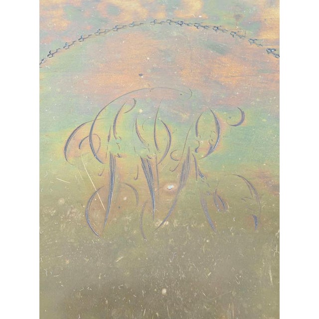 Antique Mid-19th Century Dutch Brass-Clad Tobacco Casket with Engraved Monogram For Sale - Image 13 of 14