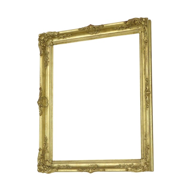 Vintage Baroque-Style Gilt Pine Frame For Sale - Image 16 of 16