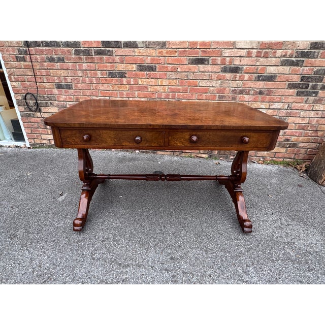 19th Century English Regency Library Table For Sale - Image 11 of 18