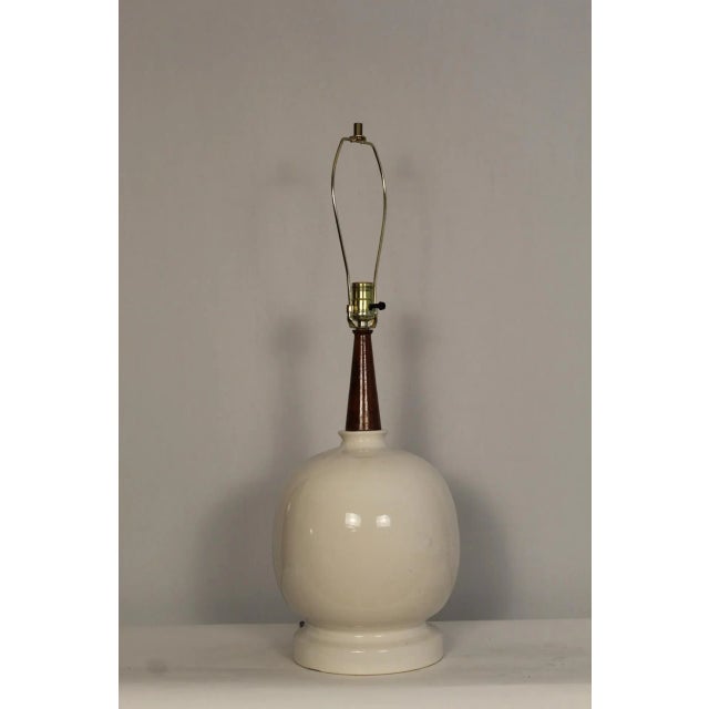 Mid 20th Century Soholm Influence Ceramic Table Lamp For Sale - Image 10 of 13